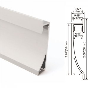 A023N Series 14x58mm LED Strip Channel - Aluminum LED Profile For Recessed Wall Or Celing Mouting Decoration